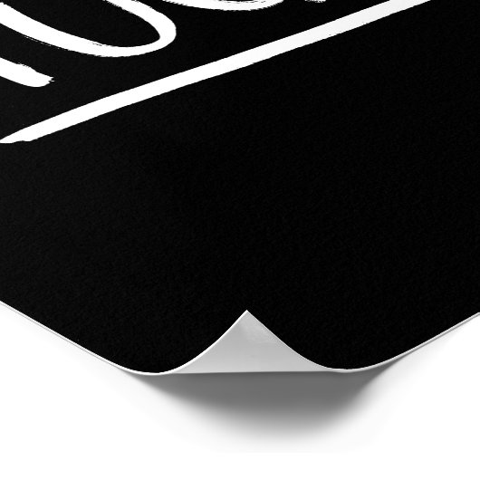 Geloof in jezelf | Witte stijl penseelscript Poster (Hoek)