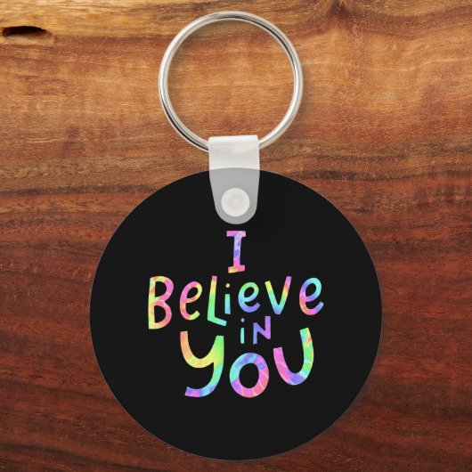 Geloof in jou - Leraren Test Dag Idee 2 Sleutelhanger (Voorkant)