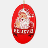 Geloof in kerstmis keramisch ornament (Links)