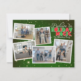 Geloof in Kerstmis Magie Fotokaart Feestdagenkaart