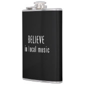 Geloof in lokale muziek heupfles (Links)