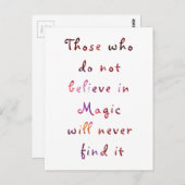 Geloof in Magic Briefkaart (Voorkant / Achterkant)