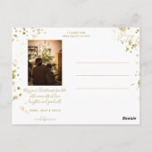 Geloof in Magic Calligraphy & Gold Sparkles Briefkaart (Achterkant)