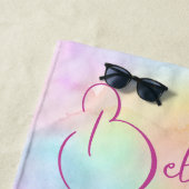 Geloof in Magic Floral Unicorn Strandlaken (In situ)