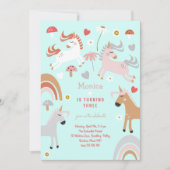 Geloof in magische eenhoorn kinderen verjaardag kaart (Voorkant)