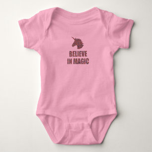 Geloof in Magische Eenhoorn Strooidekker Print Romper