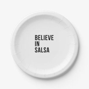 Geloof in Salsa Papieren Bordje