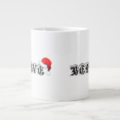 GELOOF IN SANTA CLAUS PET KERSTMIS TIJD KERSTAVOND EXTRA GROTE BEKER (Voorkant)