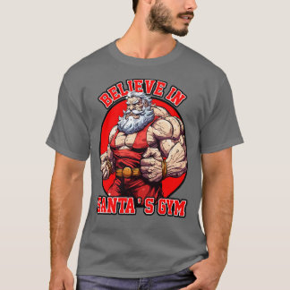 GELOOF IN SANTAS GYM North Swole Muscle T-shirt