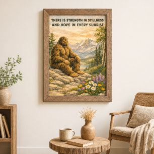 Geloof in Sasquatch Spirituele Kracht Citaat Poster