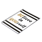 Geloof in uw eigen Inspirerend prijsopgave Notitieboek (Linkerzijde)