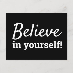 Geloof in uw eigen Motivatie prijsopgave voor insp Briefkaart