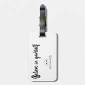 Geloof in uw eigen tekst en Afbeelding Bagagelabel (Achterkant verticaal)