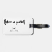 Geloof in uw eigen tekst en Afbeelding Bagagelabel (Achterkant horizontaal)