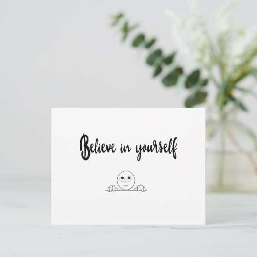 Geloof in uw eigen tekst en Afbeelding Briefkaart (Staand voorkant)