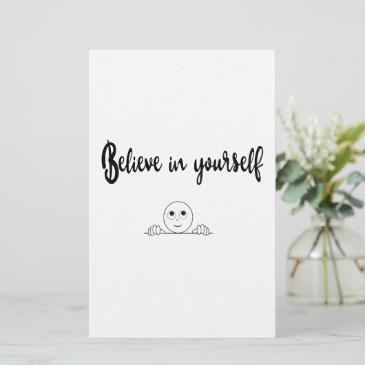 Geloof in uw eigen tekst en Afbeelding Briefpapier (Staand voorkant)