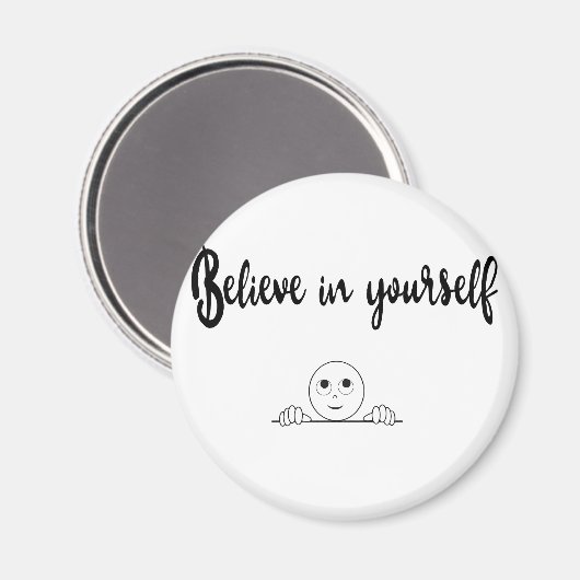 Geloof in uw eigen tekst en Afbeelding Magneet (Voorkant / Achterkant)