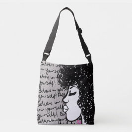 Geloof in uw lichaamsholte crossbody tas