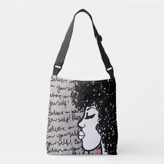 Geloof in uw lichaamsholte crossbody tas (Voorkant)