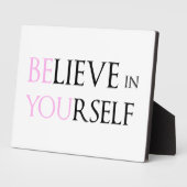 Geloof in uzelf - wees u gemotiveerd om te citeren fotoplaat (Zijkant)