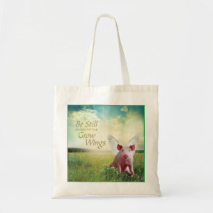 geloof in varkens tote bag