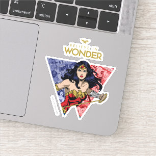 "Geloof in Wonder" Wonder Woman Lasso Comic Logo Sticker