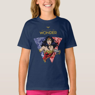 "Geloof in Wonder" Wonder Woman Lasso Comic Logo T-shirt