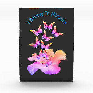 Geloof in wonderen Hibiscus flower Butterflies Fotoblokken