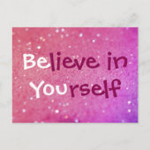 Geloof in zich (bent u) Roze Briefkaart Sparkly (Voorkant)