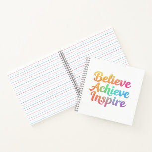 Geloof inspiratie te bereiken notitieboek