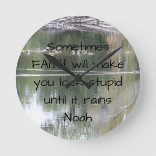Geloof Inspirerend Humor Citaat Bijbel Christelijk Ronde Klok