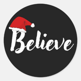 Geloof - Inspirerend ontwerp voor kerstcitaten T-S Ronde Sticker
