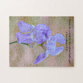 Geloof Iris Blauwe Bloem Bijbelvers Puzzel (Horizontaal)