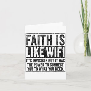 Geloof is als Wifi God Jesus Religious Christelijk Kaart