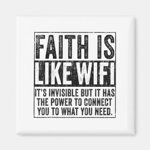 Geloof is als Wifi God Jesus Religious Christelijk Magneet