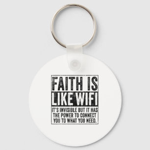 Geloof is als Wifi God Jesus Religious Christelijk Sleutelhanger