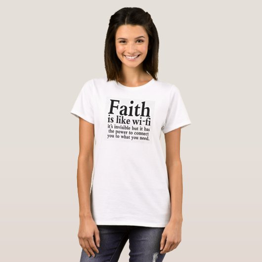 GELOOF IS ALS WIFI T-Shirt (Voorkant volledig)