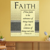 Geloof is het met stof omwikkelde canvas afdruk (Insitu (Woonkamer))