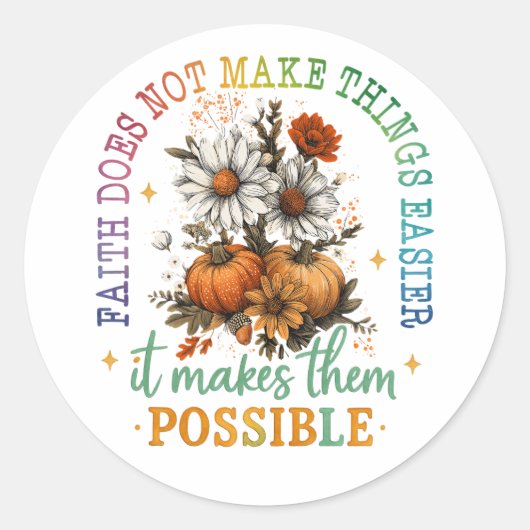 Geloof is niet... ronde sticker (Voorkant)