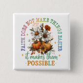 Geloof is niet... vierkante button 5,1 cm (Voorkant)