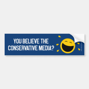 Geloof je de conservatieve media? bumpersticker