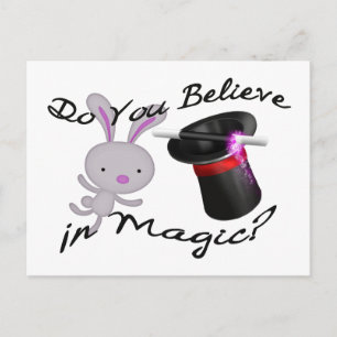 Geloof je in Magic Top Hat & Rabbit Briefkaart