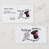 Geloof je in Magic Top Hat & Rabbit Visitekaartje (Voorkant / Achterkant)