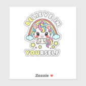Geloof je zelf in je unieke positieve boodschap sticker (Vel)