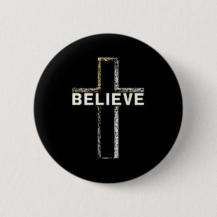 Geloof Jezus Kruis Religieus Geloof Christelijke M Ronde Button 5,7 Cm