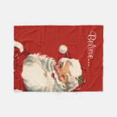 "Geloof" Jolly kerstman Fleece Deken (Voorkant (Horizontaal))