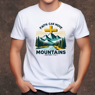 Geloof kan bergen Christelijk bewegen mannen T-shirt