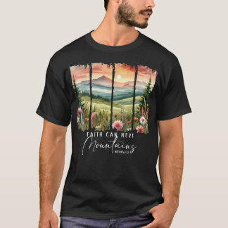 Geloof Kan Bergen Verzetten Wandel Kamp Christelij T-shirt