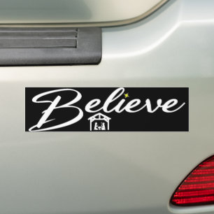 Geloof kerst Jezus Joy Nativiteit Bumpersticker