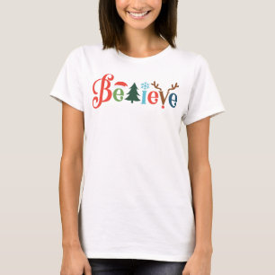 Geloof kerstfeestdag, T-shirt voor vrouwen